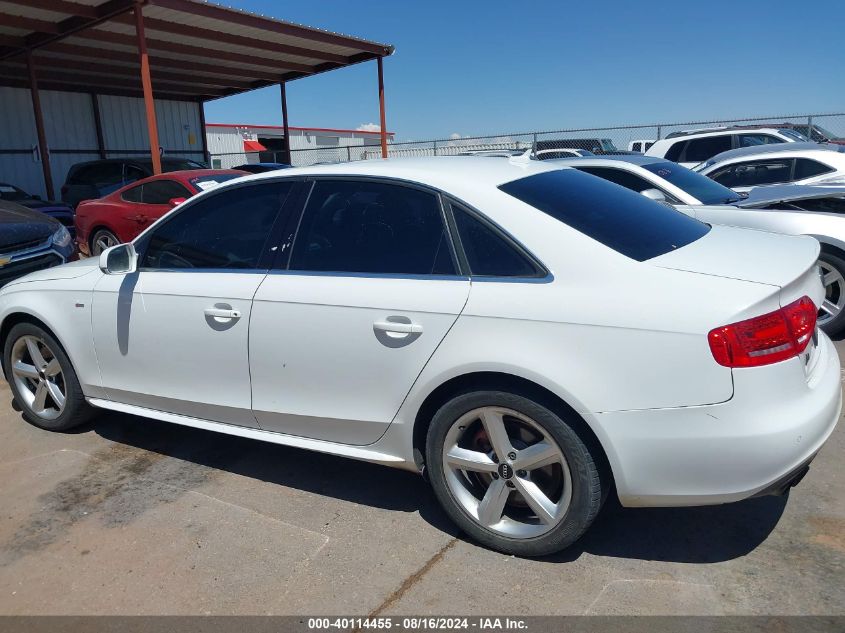 2012 Audi A4 2.0T Premium VIN: WAUFFAFL0CA055754 Lot: 40114455