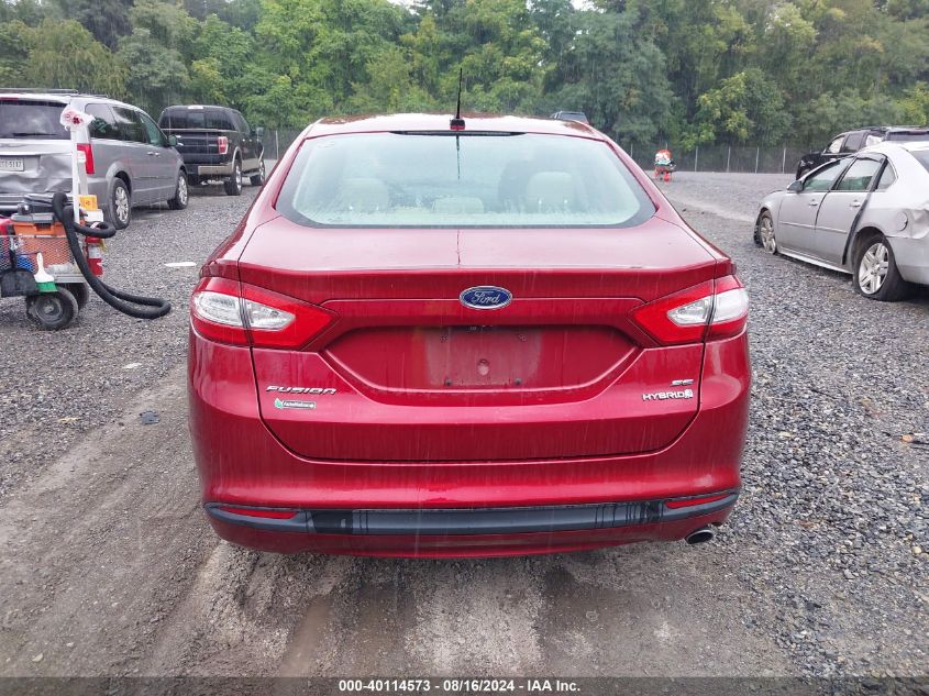 2013 Ford Fusion Hybrid Se VIN: 3FA6P0LU1DR271648 Lot: 40114573