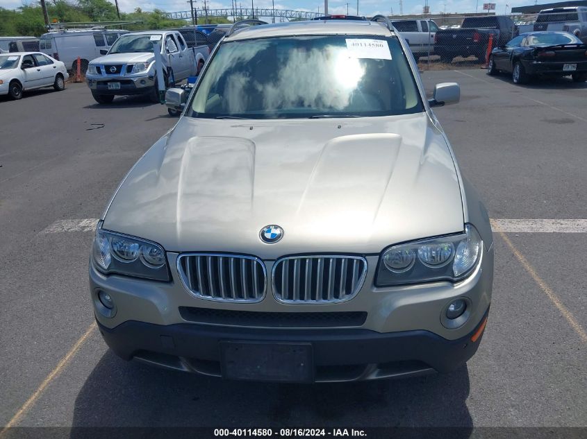 2007 BMW X3 3.0Si VIN: WBXPC93447WF13225 Lot: 40114580