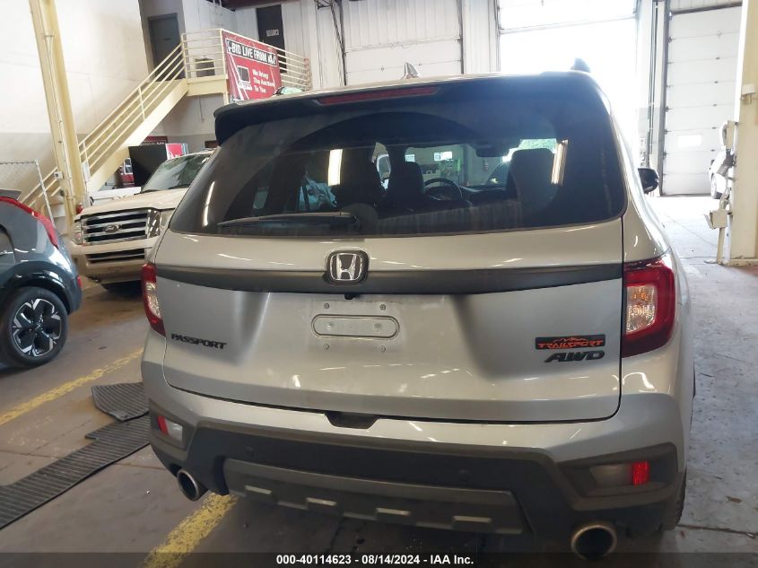 2023 Honda Passport Awd Trailsport VIN: 5FNYF8H68PB044218 Lot: 40114623