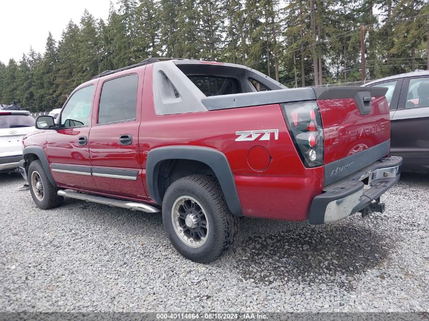 2004 Chevrolet Avalanche 1500 VIN: 3GNEK12T34G318569 Lot: 40114664