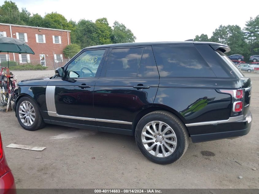 2018 Land Rover Range Rover 3.0L V6 Supercharged Hse VIN: SALGS2SV7JA512856 Lot: 40114683