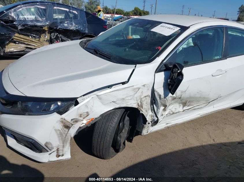 2019 Honda Civic Lx VIN: 19XFC2F6XKE208180 Lot: 40114853