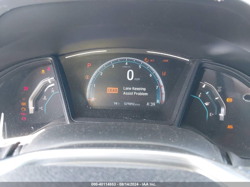 2019 Honda Civic Lx VIN: 19XFC2F6XKE208180 Lot: 40114853