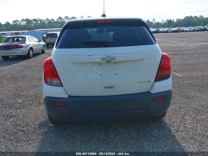 2015 Chevrolet Trax 1Ls VIN: 3GNCJKSB1FL226135 Lot: 40114994