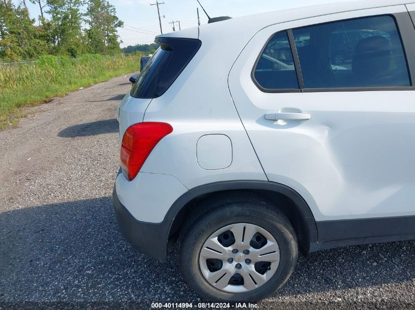 2015 Chevrolet Trax 1Ls VIN: 3GNCJKSB1FL226135 Lot: 40114994