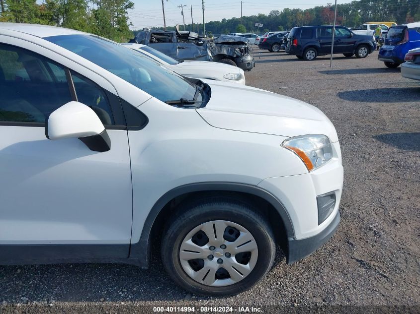 2015 Chevrolet Trax 1Ls VIN: 3GNCJKSB1FL226135 Lot: 40114994