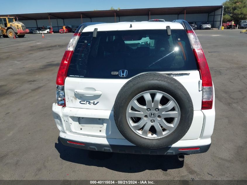 2006 Honda Cr-V Se VIN: JHLRD78916C002633 Lot: 40115034