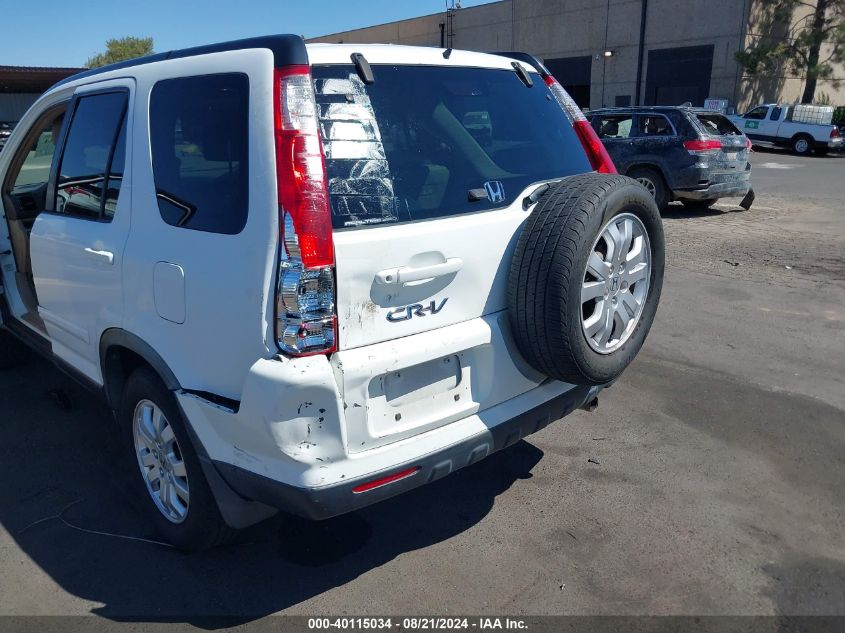 2006 Honda Cr-V Se VIN: JHLRD78916C002633 Lot: 40115034