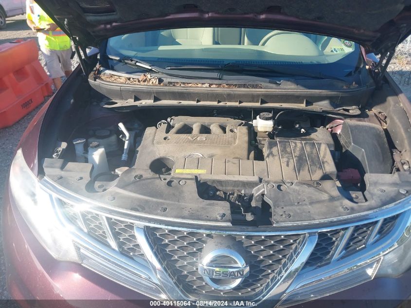 2013 Nissan Murano Sv VIN: JN8AZ1MW6DW310238 Lot: 40115064