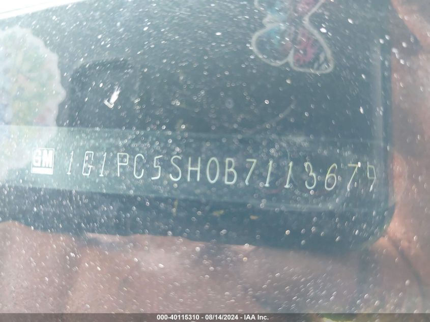 2011 Chevrolet Cruze Ls VIN: 1G1PC5SH0B7113679 Lot: 40115310