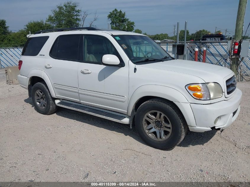 2001 Toyota Sequoia Limited V8 VIN: 5TDBT48A61S009305 Lot: 40115399