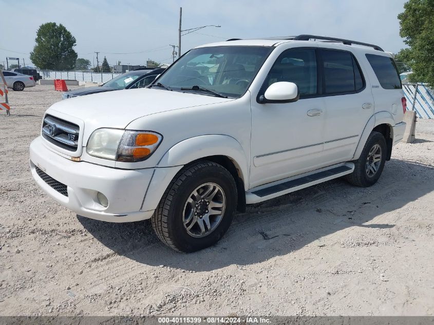 2001 Toyota Sequoia Limited V8 VIN: 5TDBT48A61S009305 Lot: 40115399