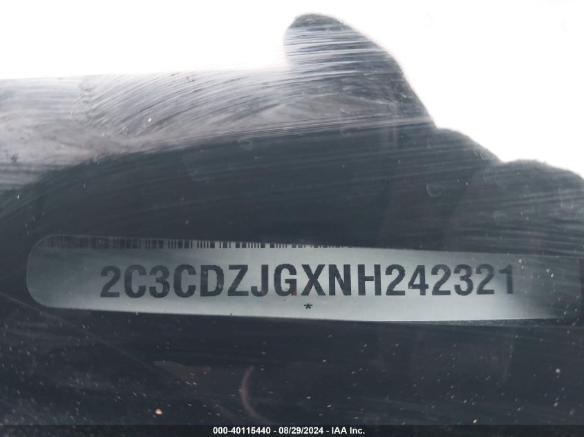 2022 Dodge Challenger Gt VIN: 2C3CDZJGXNH242321 Lot: 40115440