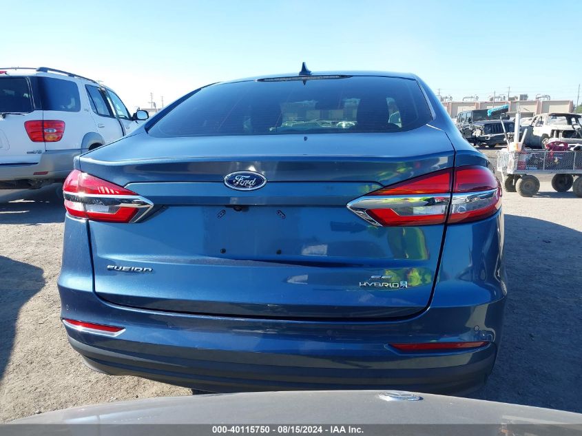 2019 Ford Fusion Hybrid Se VIN: 3FA6P0LU0KR201992 Lot: 40115750