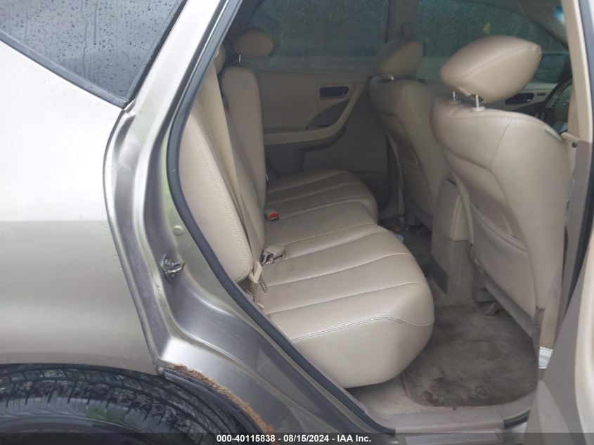 2004 Nissan Murano Sl/Se VIN: JN8AZ08W24W307051 Lot: 40115838