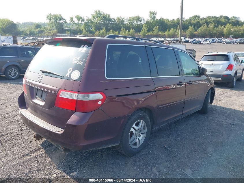 2007 Honda Odyssey Ex-L VIN: 5FNRL38707B405479 Lot: 40115966