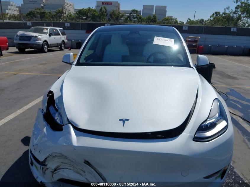 2023 Tesla Model Y Awd/Long Range Dual Motor All-Wheel Drive VIN: 7SAYGDEE6PF608338 Lot: 40116030