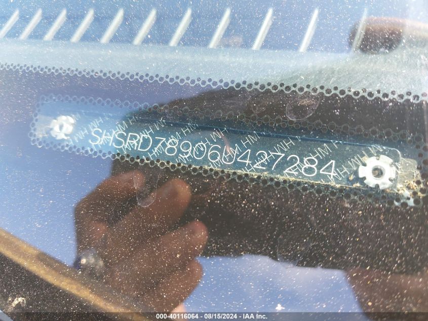 2006 Honda Cr-V Se VIN: SHSRD78906U427284 Lot: 40116064