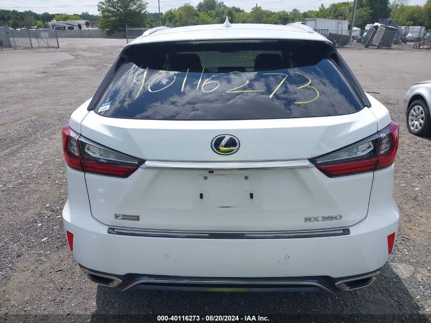 2017 Lexus Rx 350 F Sport VIN: 2T2BZMCA5HC058287 Lot: 40116273