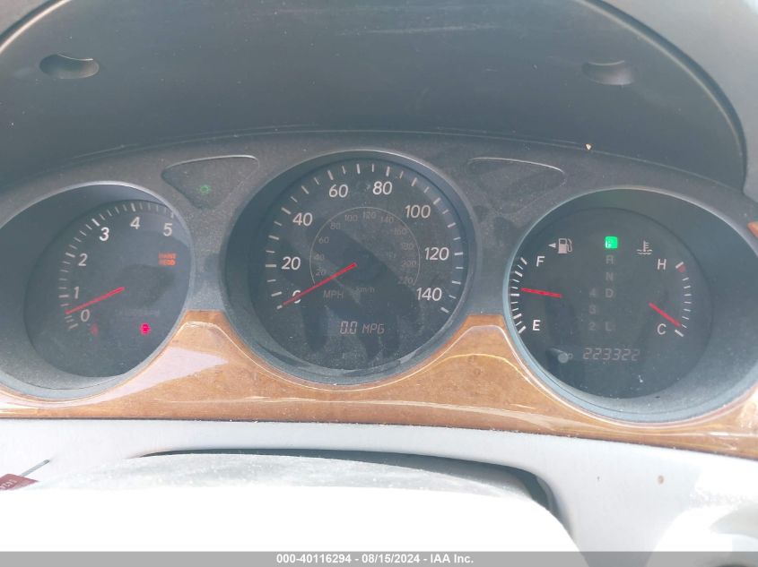 2005 Lexus Es 330 330 VIN: JTHBA30G955116617 Lot: 40116294