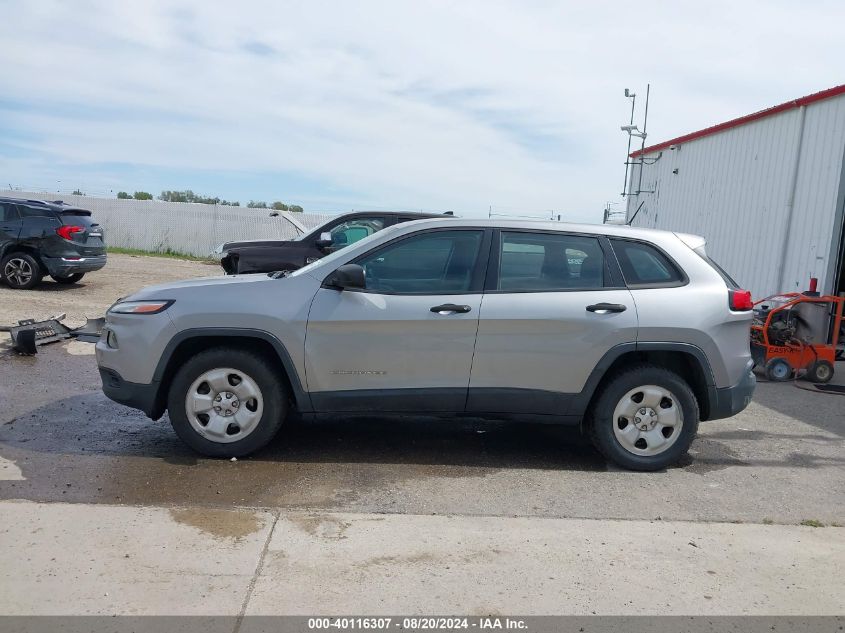 2016 Jeep Cherokee Sport VIN: 1C4PJMABXGW292329 Lot: 40116307