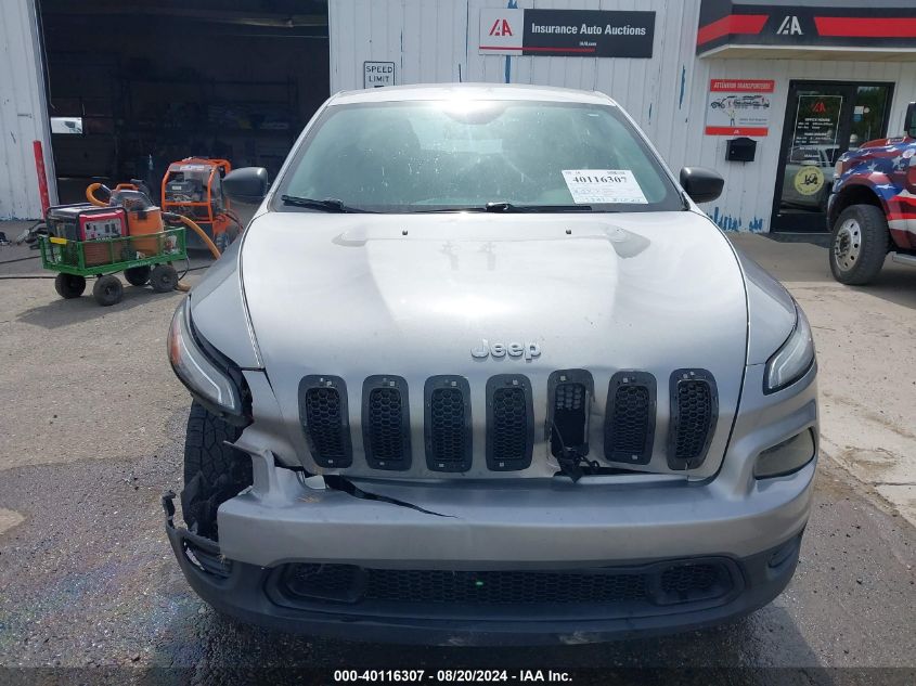 2016 Jeep Cherokee Sport VIN: 1C4PJMABXGW292329 Lot: 40116307