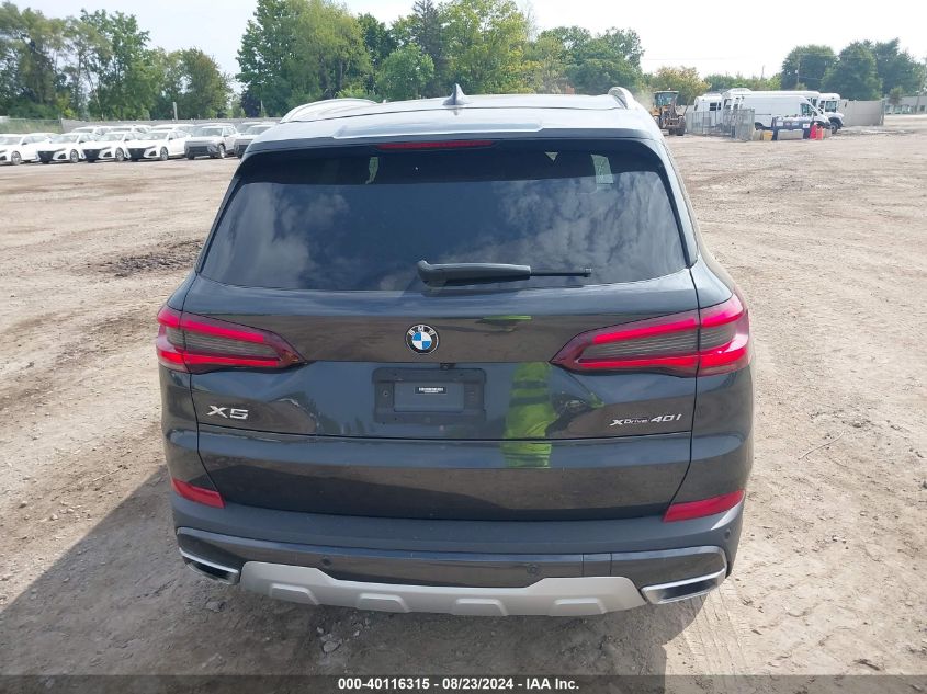 2023 BMW X5 xDrive40I VIN: 5UXCR6C07P9P02161 Lot: 40116315