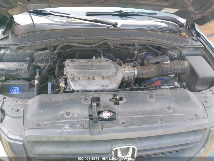 2005 Honda Pilot Ex-L VIN: 5FNYF18595B056857 Lot: 40116778