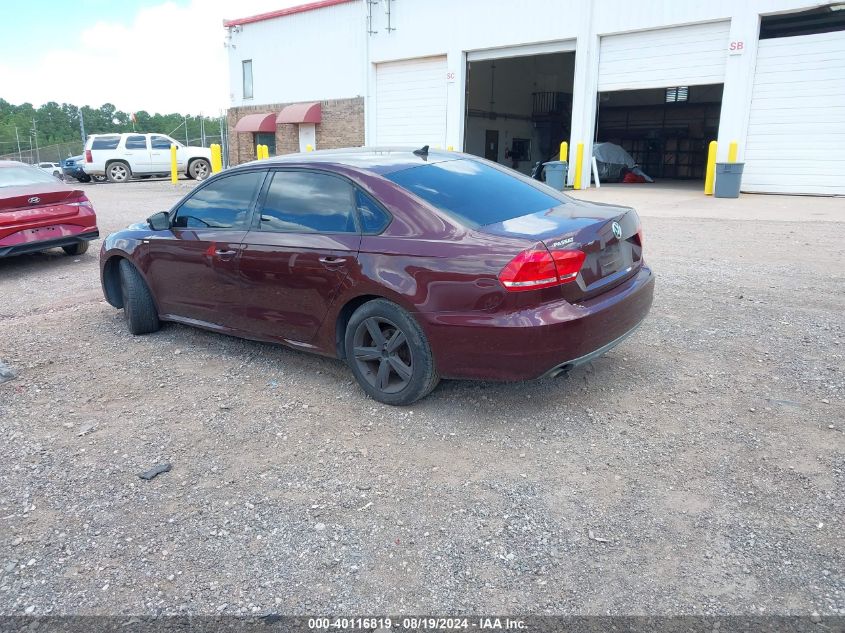 2013 Volkswagen Passat 2.5L Wolfsburg Edition VIN: 1VWAP7A33DC139364 Lot: 40116819