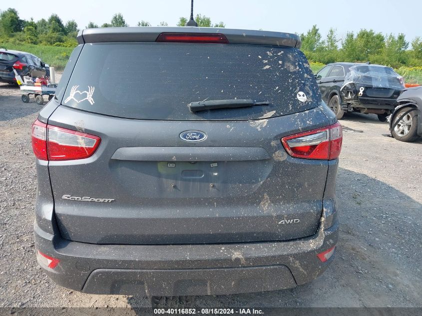 2021 Ford Ecosport S VIN: MAJ6S3FLXMC429406 Lot: 40116852