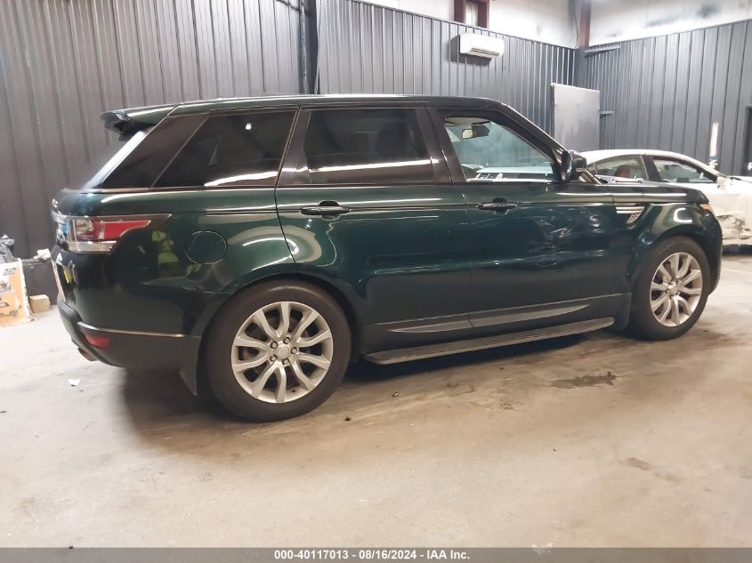 2015 Land Rover Range Rover Sport 3.0L V6 Supercharged Hse VIN: SALWR2VF5FA518996 Lot: 40117013