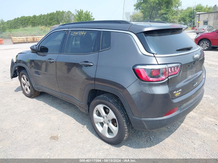 VIN 3C4NJDBB3KT629167 2019 JEEP COMPASS LATITUDE 4X4