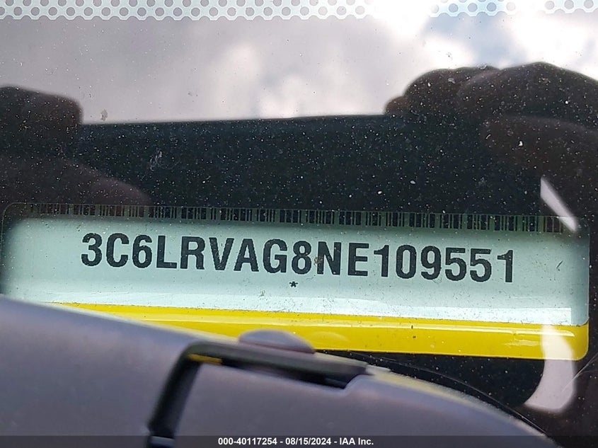 2022 RAM PROMASTER 1500 LOW ROOF 136 WB - 3C6LRVAG8NE109551