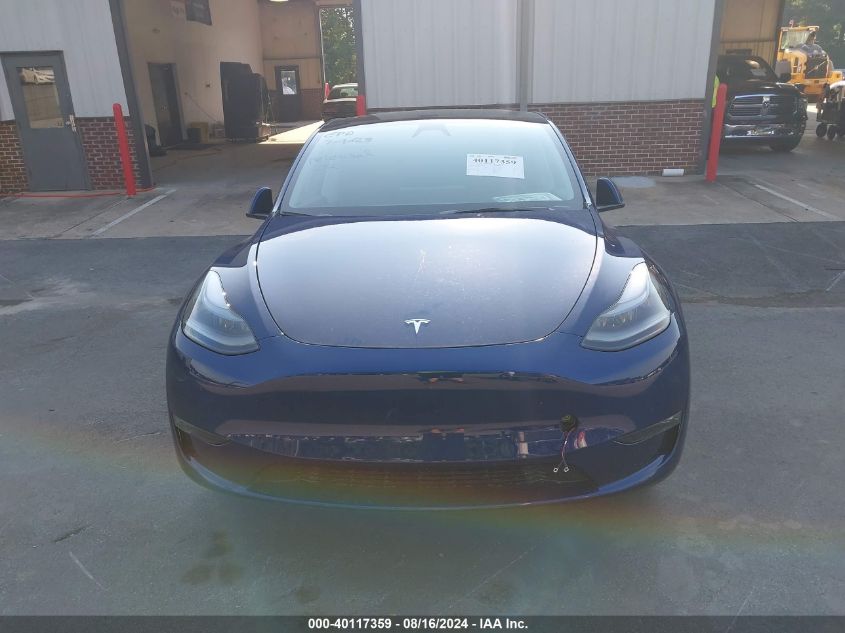 2024 Tesla Model Y Long Range Dual Motor All-Wheel Drive VIN: 7SAYGAEE6RF089762 Lot: 40117359