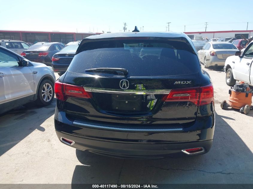 2016 Acura Mdx Acurawatch Plus Package VIN: 5FRYD3H20GB009614 Lot: 40117490