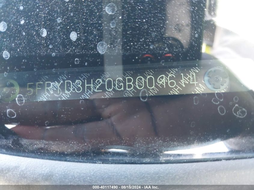 2016 Acura Mdx Acurawatch Plus Package VIN: 5FRYD3H20GB009614 Lot: 40117490