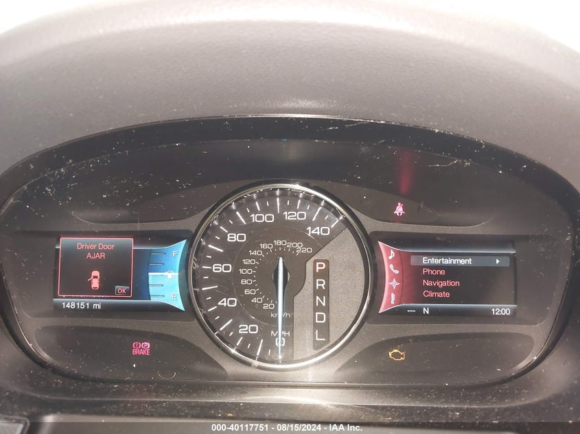 2012 Ford Edge Sel VIN: 2FMDK3J9XCBA77001 Lot: 40117751