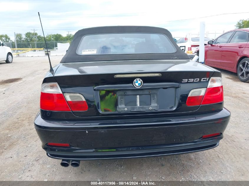 2003 BMW 330Ci VIN: WBABS534X3JU98928 Lot: 40117956