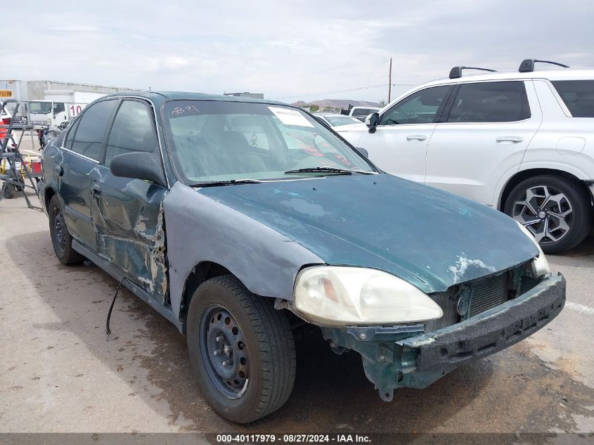 1999 Honda Civic Lx VIN: 2HGEJ6578XH568340 Lot: 40117979