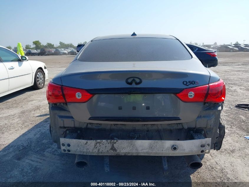 2017 Infiniti Q50 3.0T Red Sport 400 VIN: JN1FV7AP5HM850195 Lot: 40118002