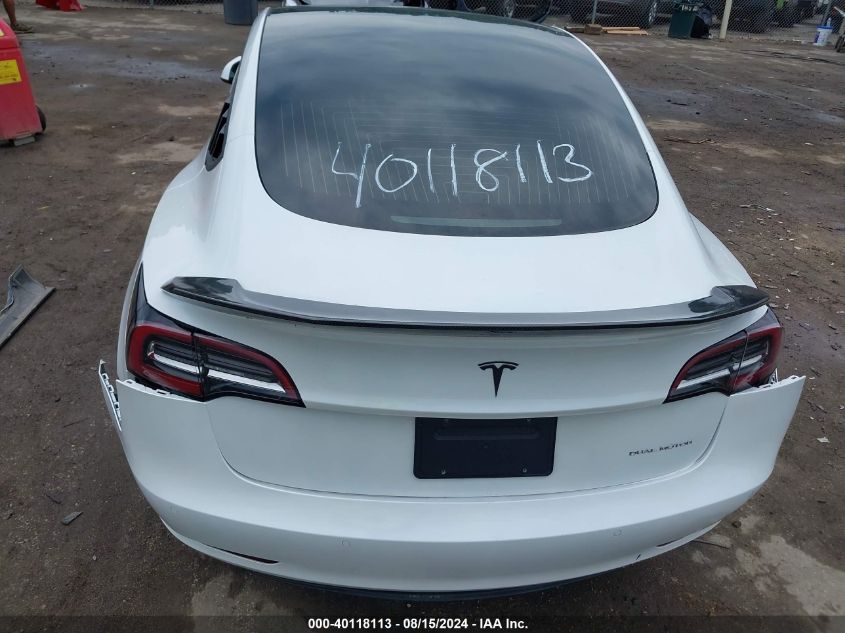 2020 Tesla Model 3 Long Range Dual Motor All-Wheel Drive VIN: 5YJ3E1EB6LF791316 Lot: 40118113