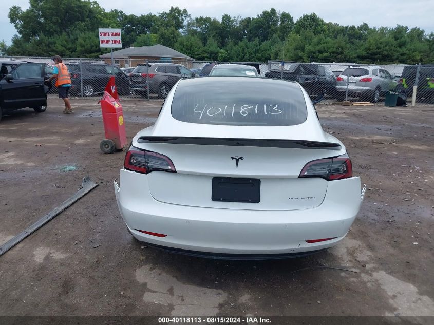 2020 Tesla Model 3 Long Range Dual Motor All-Wheel Drive VIN: 5YJ3E1EB6LF791316 Lot: 40118113