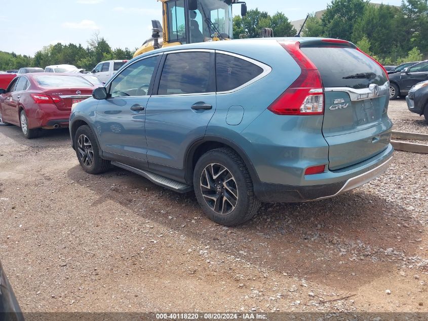 2016 Honda Cr-V Se VIN: 2HKRM3H4XGH527321 Lot: 40118220