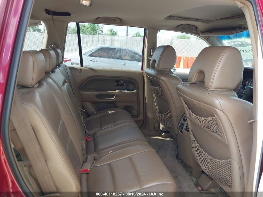 2006 Honda Pilot Ex VIN: 5FNYF28526B026302 Lot: 40118257