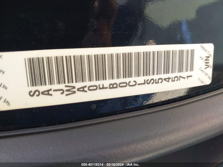 2012 Jaguar Xf VIN: SAJWA0FB0CLS54571 Lot: 40118314