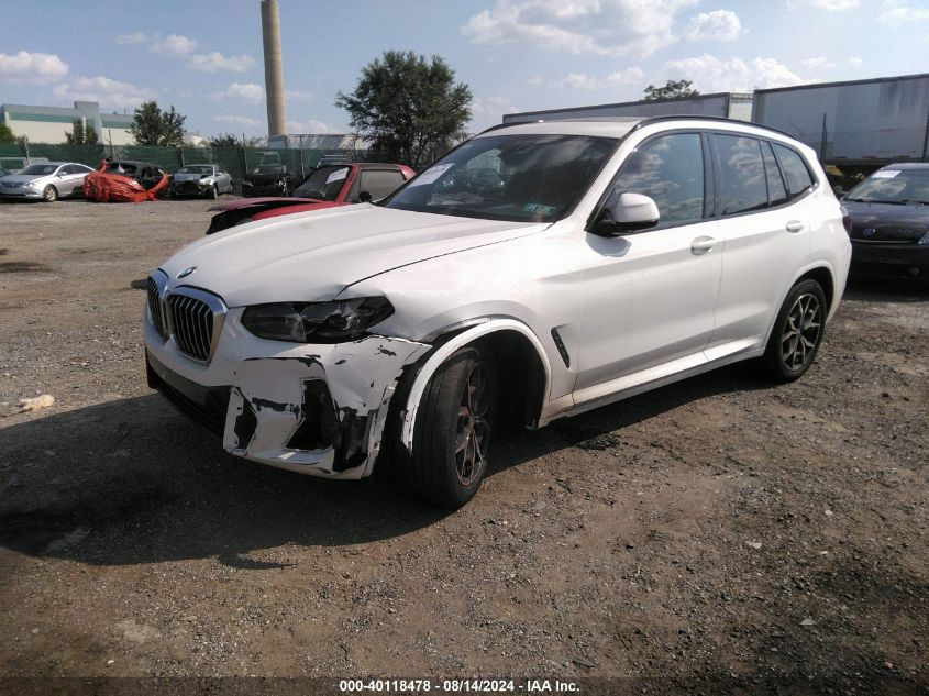 5UX53DP03N9M13915 2022 BMW X3 - Image 2