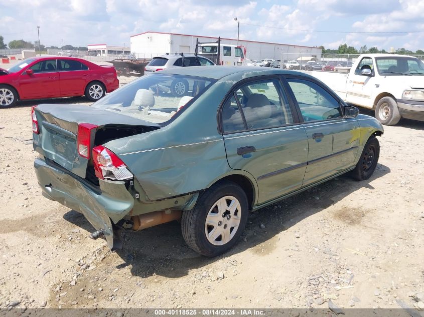 2004 Honda Civic Vp VIN: 2HGES16384H626714 Lot: 40118525