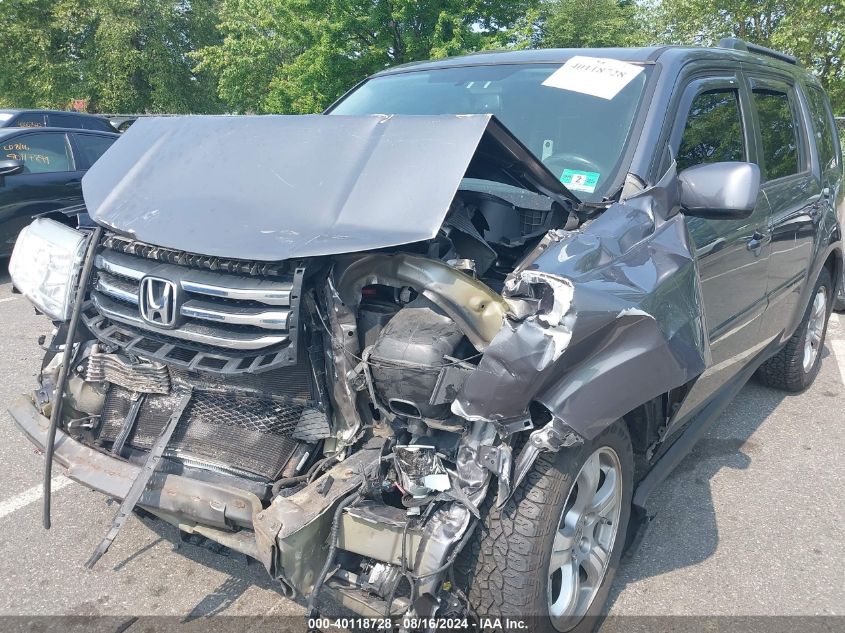 2015 Honda Pilot Ex-L VIN: 5FNYF4H50FB003886 Lot: 40118728