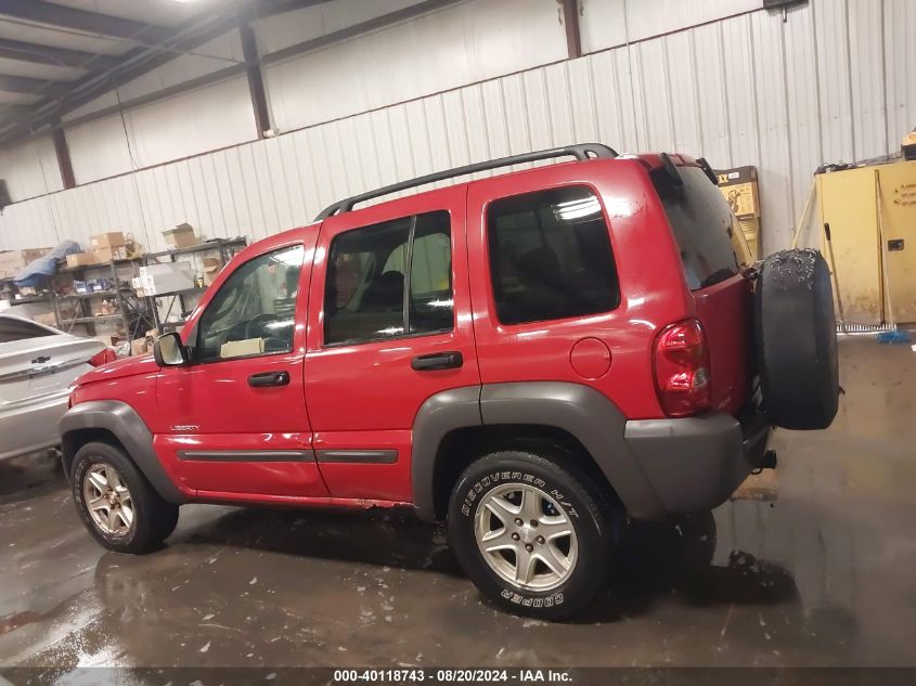 2004 Jeep Liberty Sport VIN: 1J4GL48K54W163551 Lot: 40118743